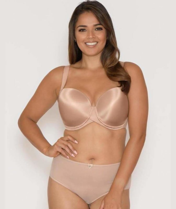 Curvy Kate Smoothie T-Shirt Balcony Moulded Bra - Latte Bras