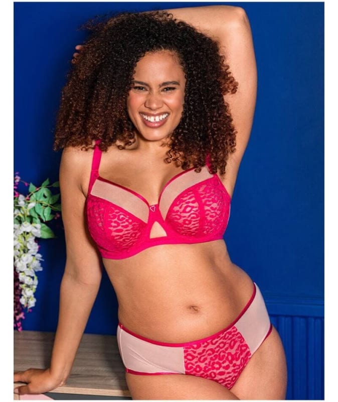 Curvy Kate Victory Wild Balcony Bra - Hot Pink/ Blush Bras 