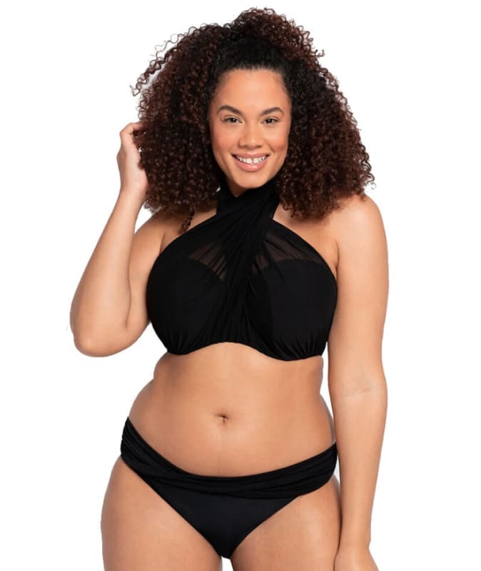 Curvy Kate Wrapsody Bikini Brief - Black Swim