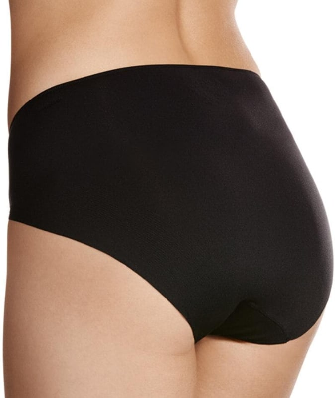 Jockey No Panty Line Promise Next Generation Microfibre Hi Cut Brief - Black Knickers