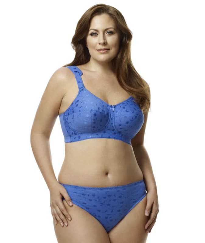 Elila Jacquard Non-Underwired Bra - Cobalt Bras