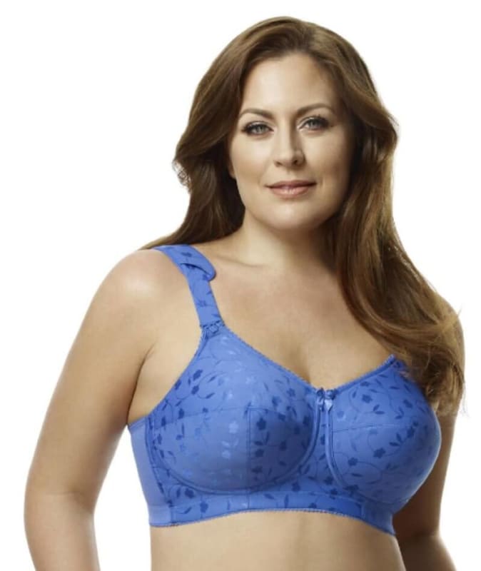 Elila Jacquard Non-Underwired Bra - Cobalt Bras 12F Cobalt