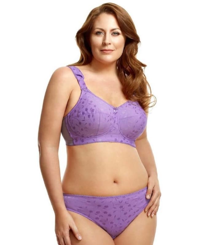 Elila Jacquard Non-Underwired Bra - Lilac Bras 