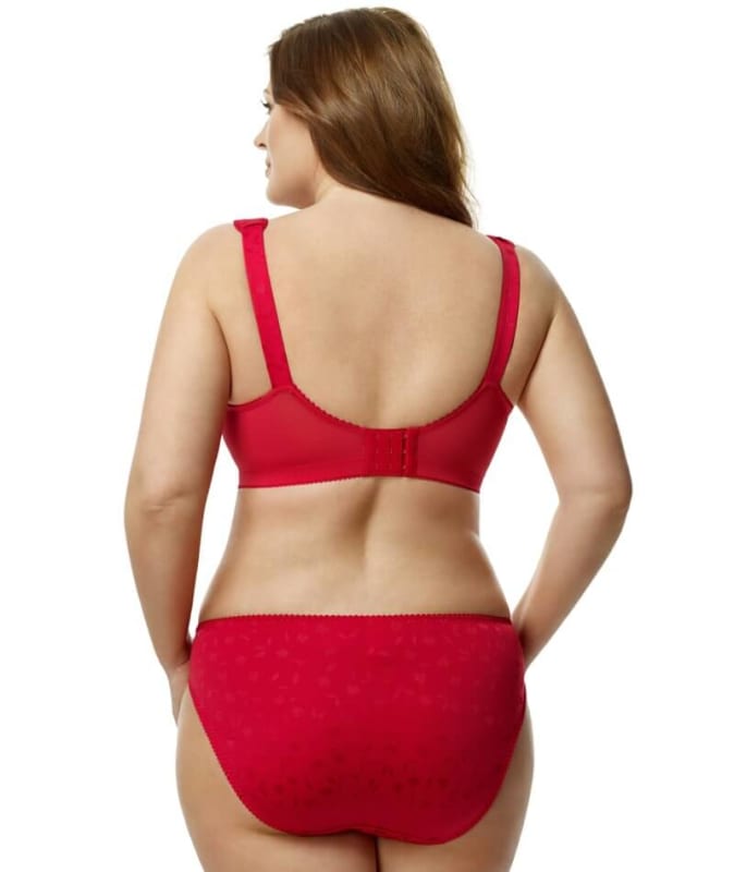 Elila Jacquard Non-Underwired Bra - Red Bras 