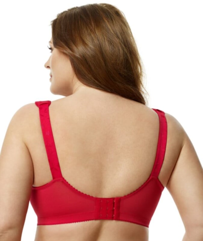 Elila Jacquard Non-Underwired Bra - Red Bras 