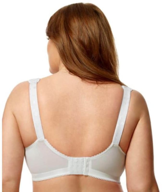 Elila Jacquard Non-Underwired Bra - White Bras 