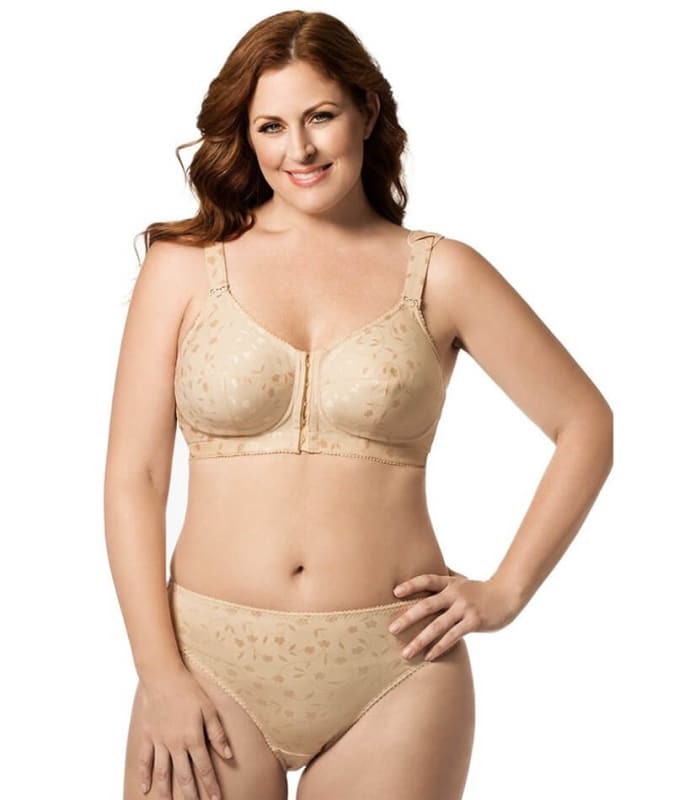 Elila Front Opening Non-Underwired Posture Bra - Nude Bras