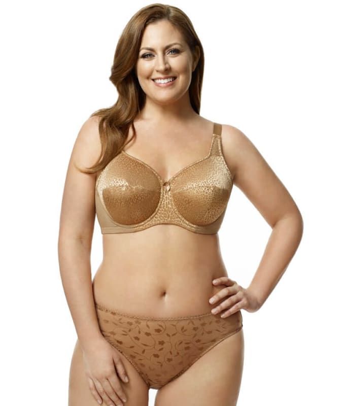 Elila Leopard Lace Underwired Bra - Mocha Bras 