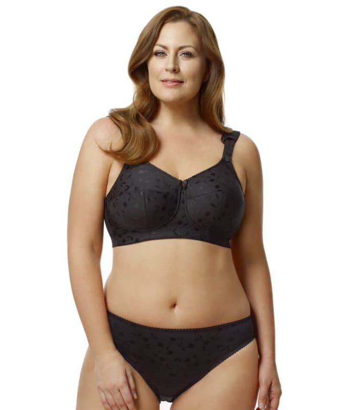 Elila Jacquard Brief - Black Knickers