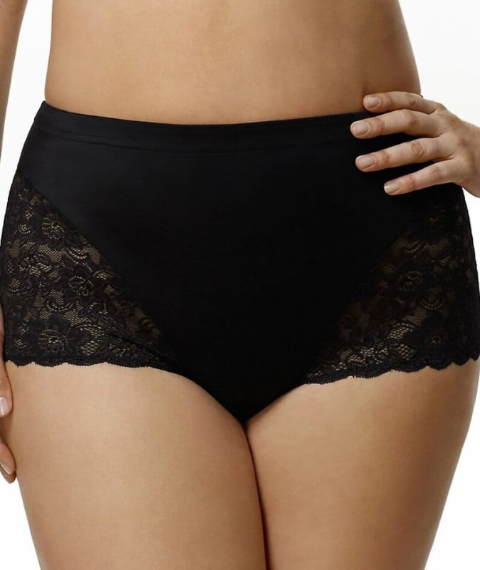 Elila Cheeky Stretch Lace Brief - Black Knickers