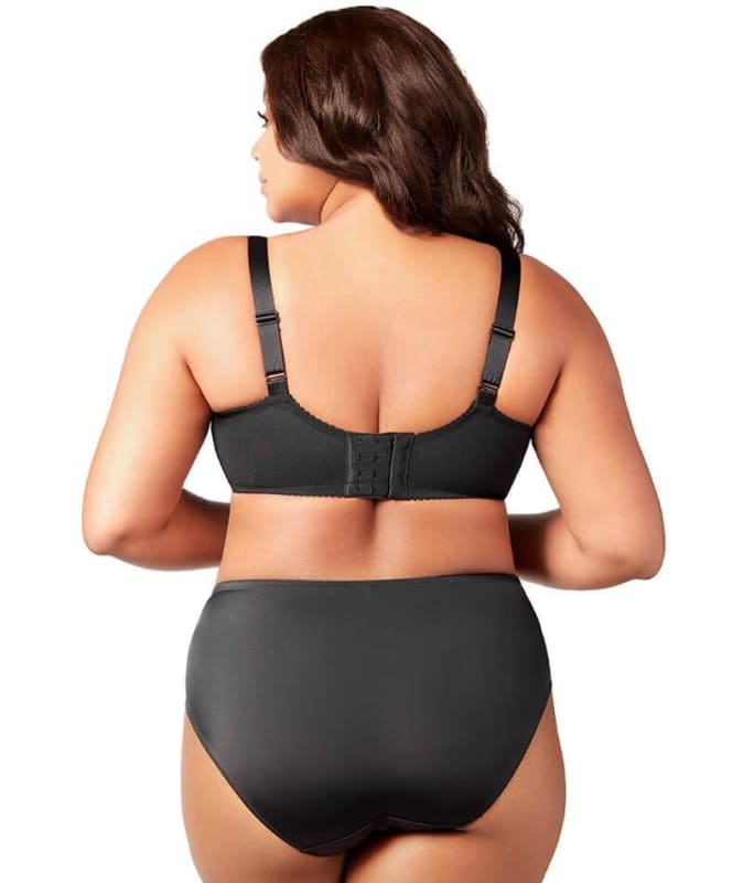 Elila Swiss Embroidery Microfiber Panty - Black Knickers