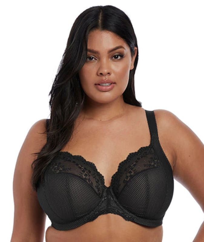 Elomi Charley Underwire Stretch Plunge Bra - Black Bras