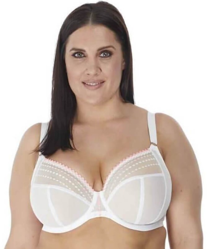Elomi Matilda Underwired Plunge Bra - White Bras 10GG White