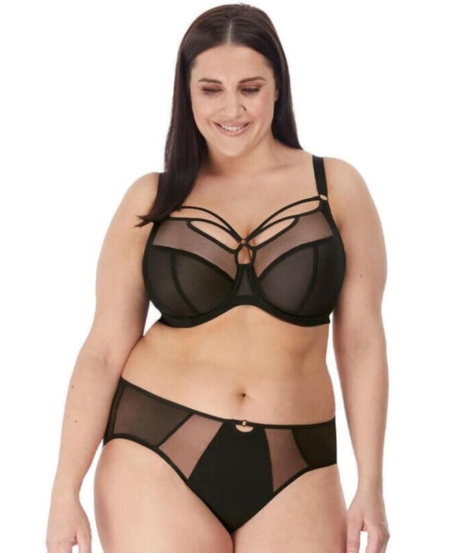 Elomi Sachi Underwired Plunge Bra - Black Bras 