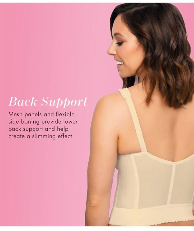 Exquisite Form Fully Front Close Longline Posture Bra - Beige Bras 