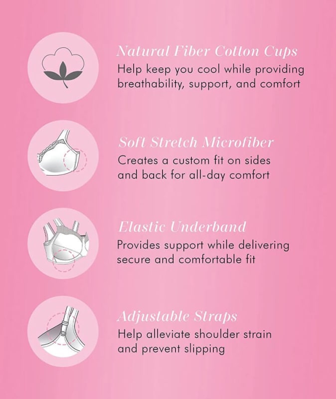 Exquisite Form Fully Cotton Soft Cup Bra With Lace - Damask Neutral Bras