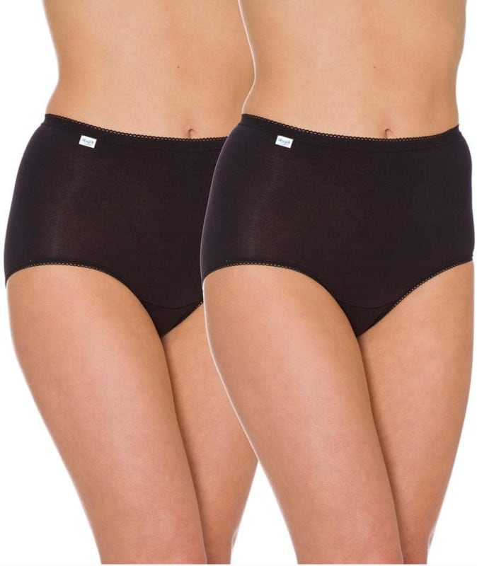 Triumph Sloggi Maxi Brief 2 Pack - Black Knickers 12