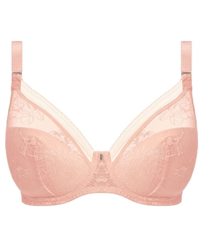 Fantasie Fusion Lace Underwire Padded Plunge Bra - Blush Bras 