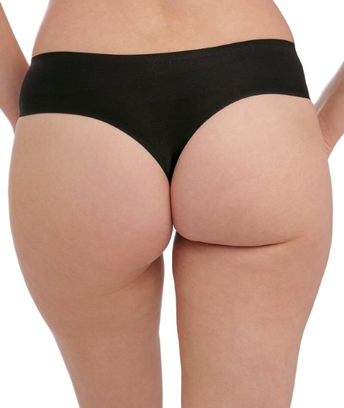 Fantasie Smoothease Invisible Stretch Thong - Black Knickers