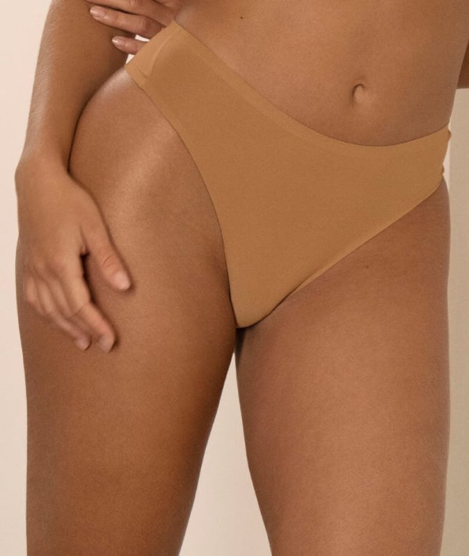 Fantasie Smoothease Invisible Stretch Thong - Cinnamon Knickers 