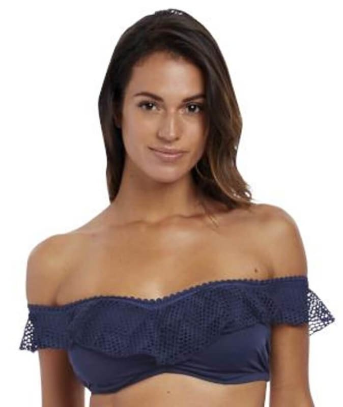 Fantasie Swim Marseille Underwire Bardot Bikini Top - Twilight Swim