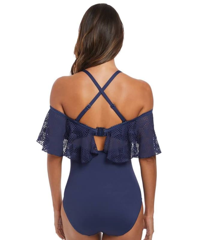 Fantasie Swim Marseille Underwire Bardot Full Piece Suit - Twilight Swim 