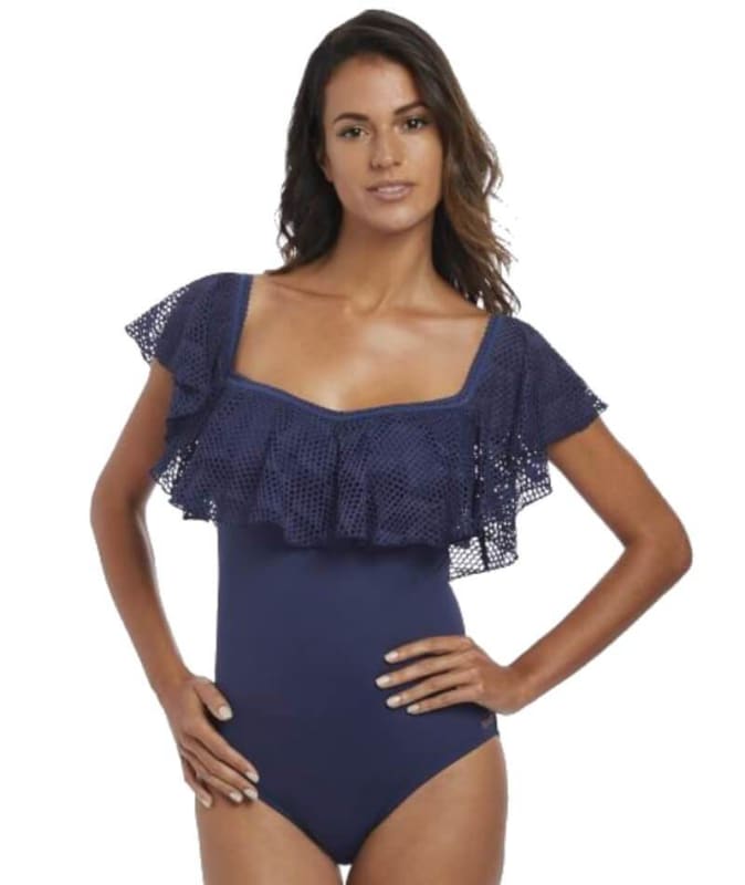 Fantasie Swim Marseille Underwire Bardot Full Piece Suit - Twilight Swim