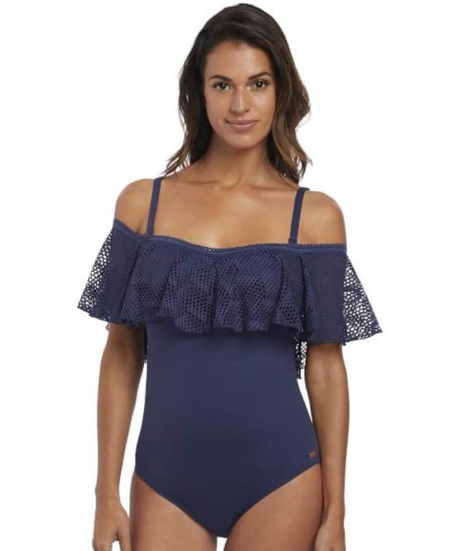 Fantasie Swim Marseille Underwire Bardot Full Piece Suit - Twilight Swim 