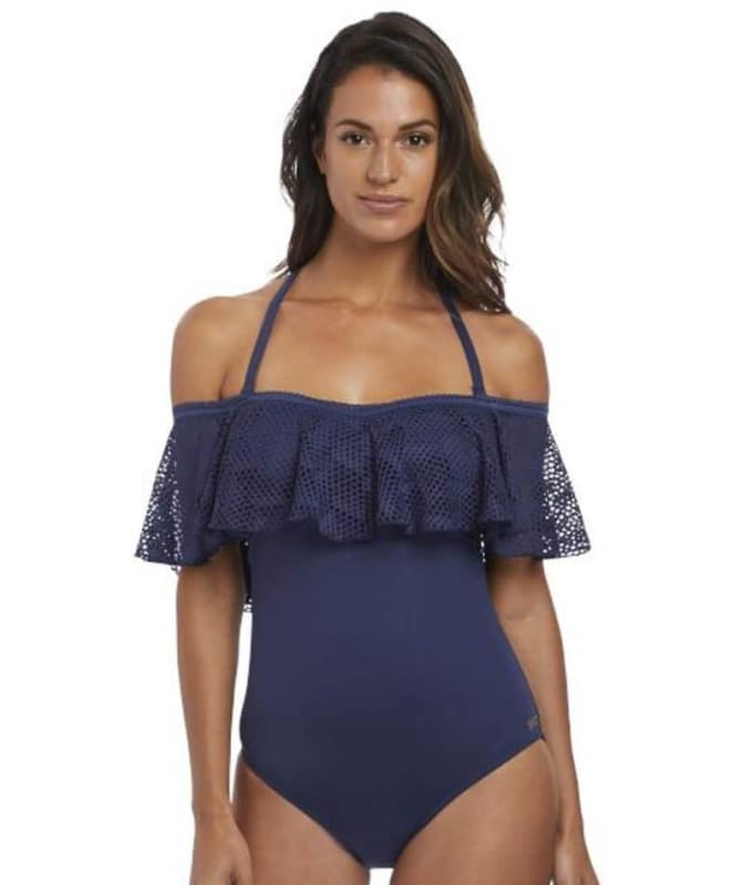 Fantasie Swim Marseille Underwire Bardot Full Piece Suit - Twilight Swim 