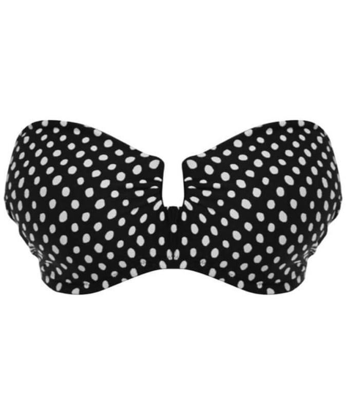Fantasie Swim Santa Monica Underwire Bandeau Multiway Bikini Top - Black/White Swim