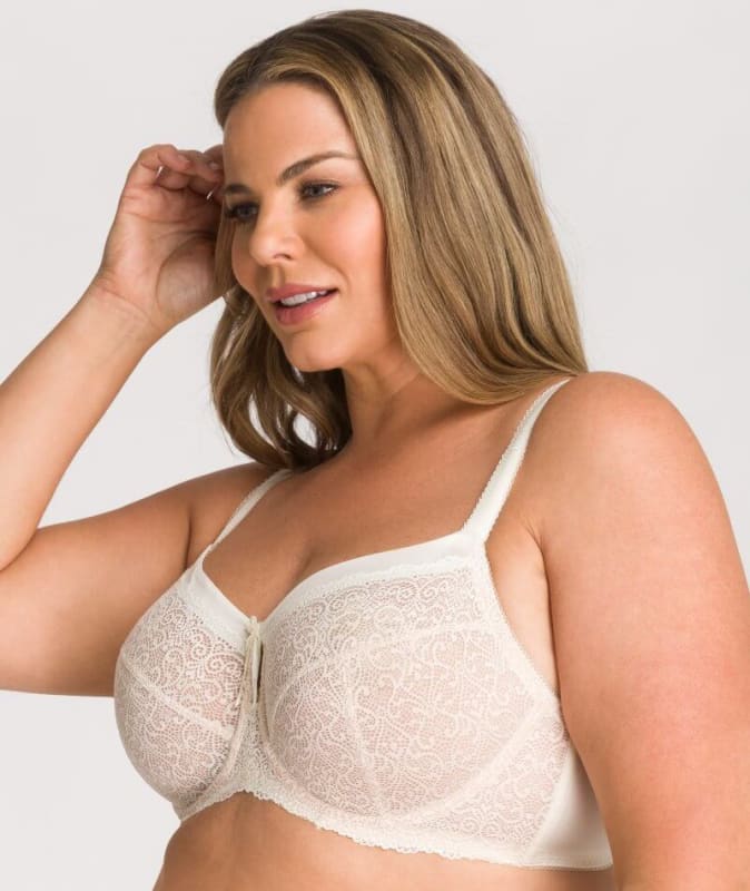 Fayreform Delicate Lace Underwire Bra - Ivory/Cream Tan Bras