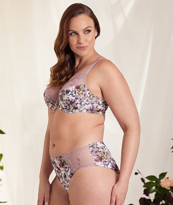 Fayreform Thoughtful Boyleg Brief - Elderberry Floral Print Knickers