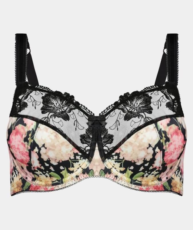 Fayreform Wild Violet Underwire Bra - Hydrangea Print Bras 