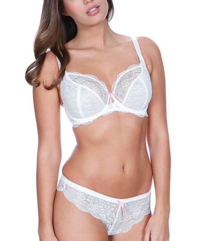 Freya Fancies Underwire Plunge Bra - White Bras