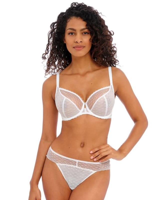 Freya Signature Underwired Plunge Bra - White Bras
