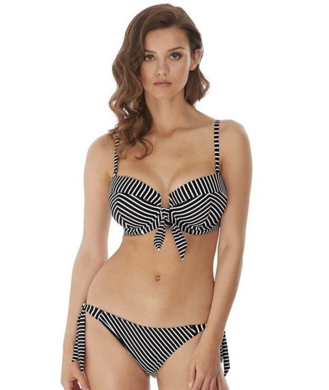 Freya Swim Beach Hut Underwire Padded Bandeau Bikini - Black Swim