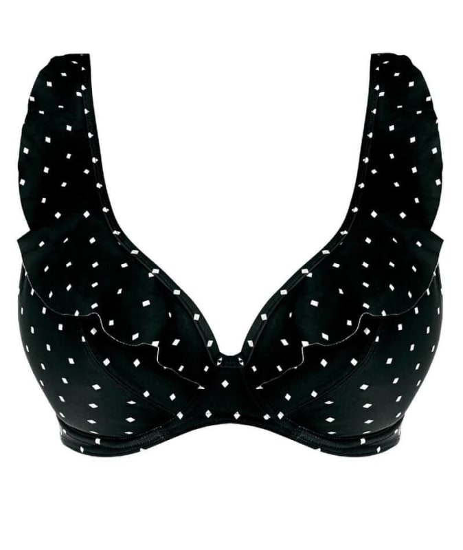 Freya Swim Jewel Cove Underwire High Apex Bikini Top - Black Swim