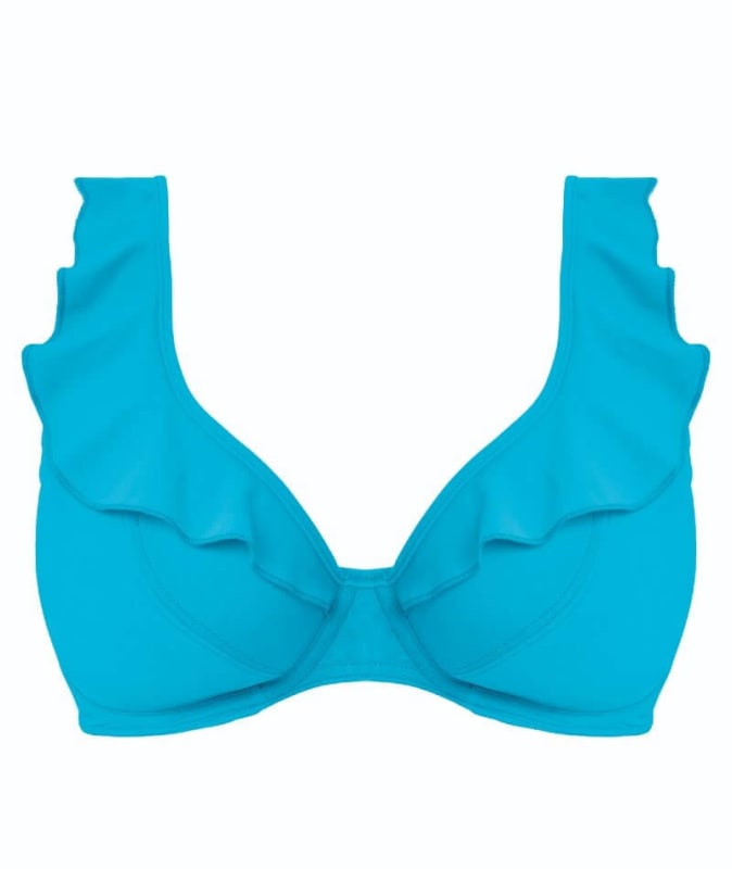 Freya Swim Jewel Cove Underwire High Apex Bikini Top - Plain Turquoise Swim 