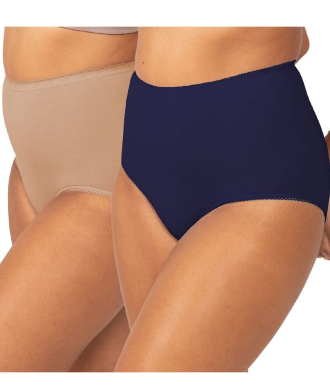 Sloggi Maxi Brief 2 Pack - Blusher Beige/Navy Knickers