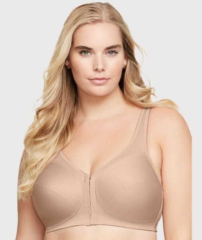 Glamorise MagicLift Front-Closure Posture Back Wire-free Bra - Cafe Bras