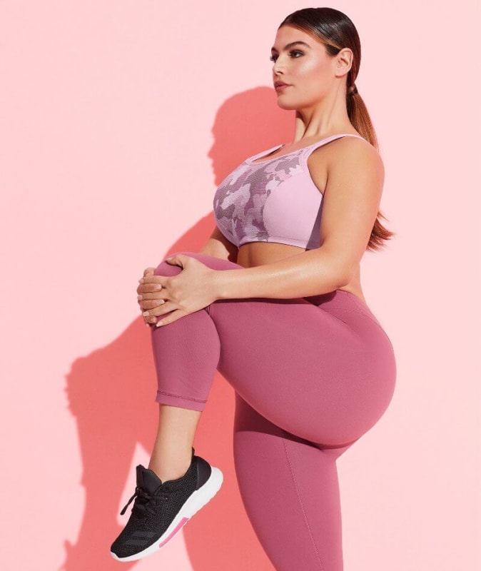 Glamorise Custom Control Sports Bra - Pink Camo Print Bras 
