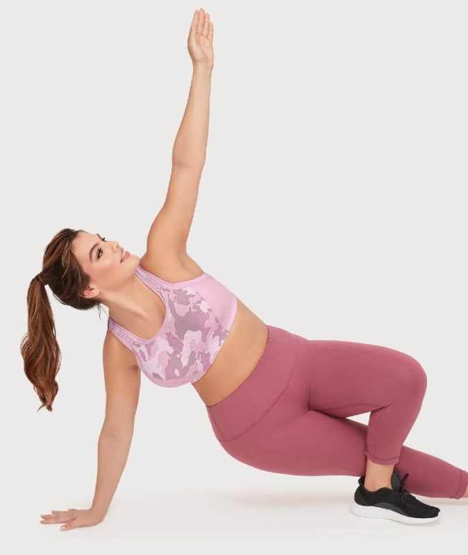 Glamorise Custom Control Sports Bra - Pink Camo Print Bras