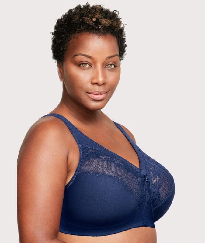 Glamorise MagicLift Minimizer Wire-free Bra - Blue Bras