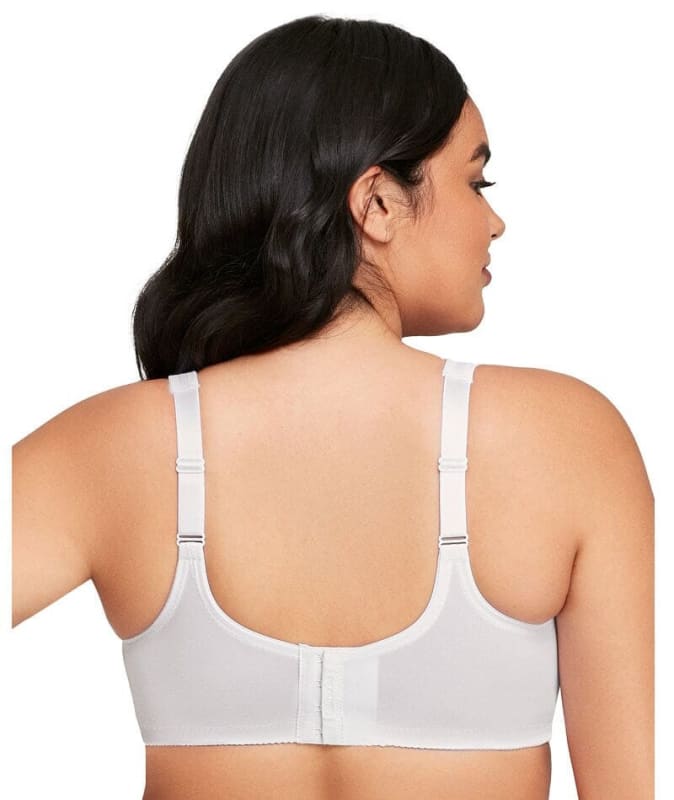 Glamorise MagicLift Minimizer Wire-free Bra - White Bras 