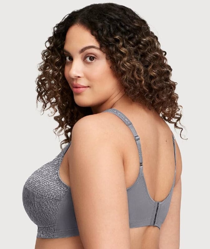 Glamorise MagicLift Moisture Control Wire-free Bra - Gray Bras 