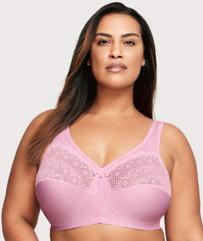 Glamorise MagicLift Moisture Control Wire-free Bra - Pink Heather Bras
