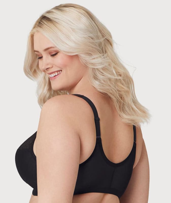 Glamorise MagicLift Natural Shape Front-Closure Bra - Black Bras 