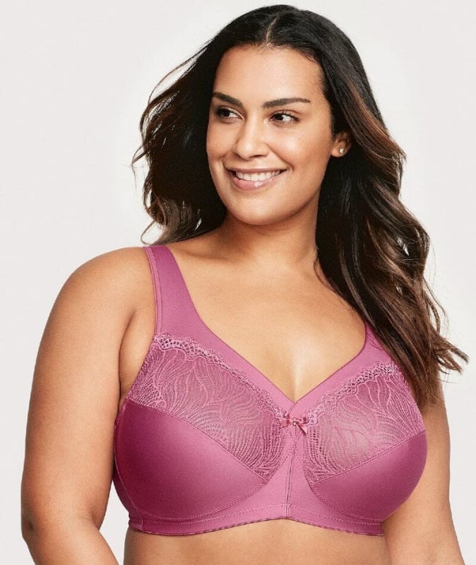 Glamorise MagicLift Natural Shape Support Wire-free Bra - Red Violet Bras