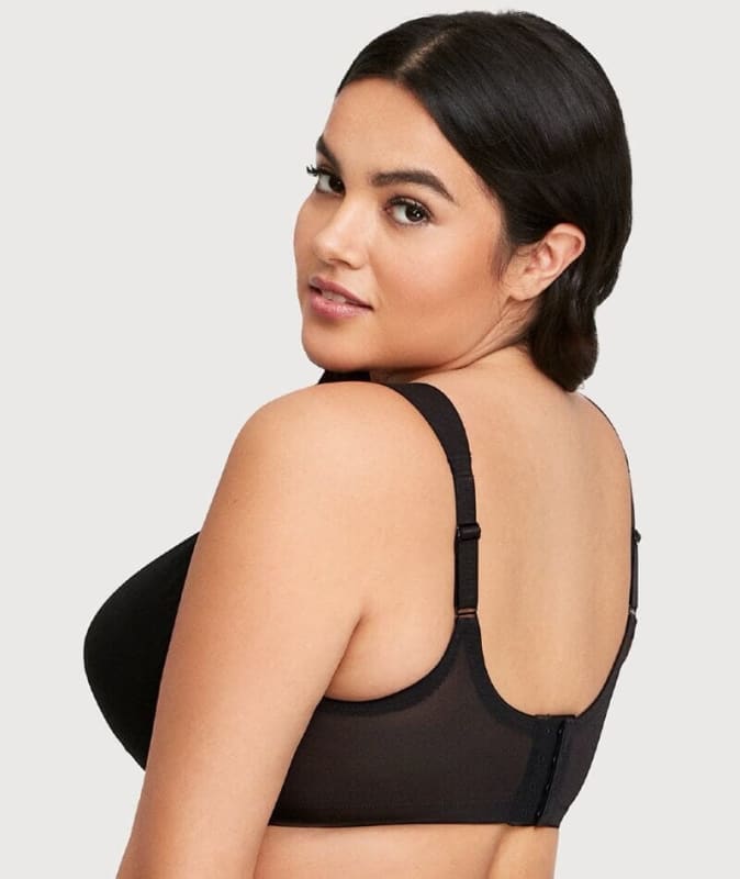 Glamorise MagicLift Seamless Support Wire-free T-Shirt Bra - Black Bras