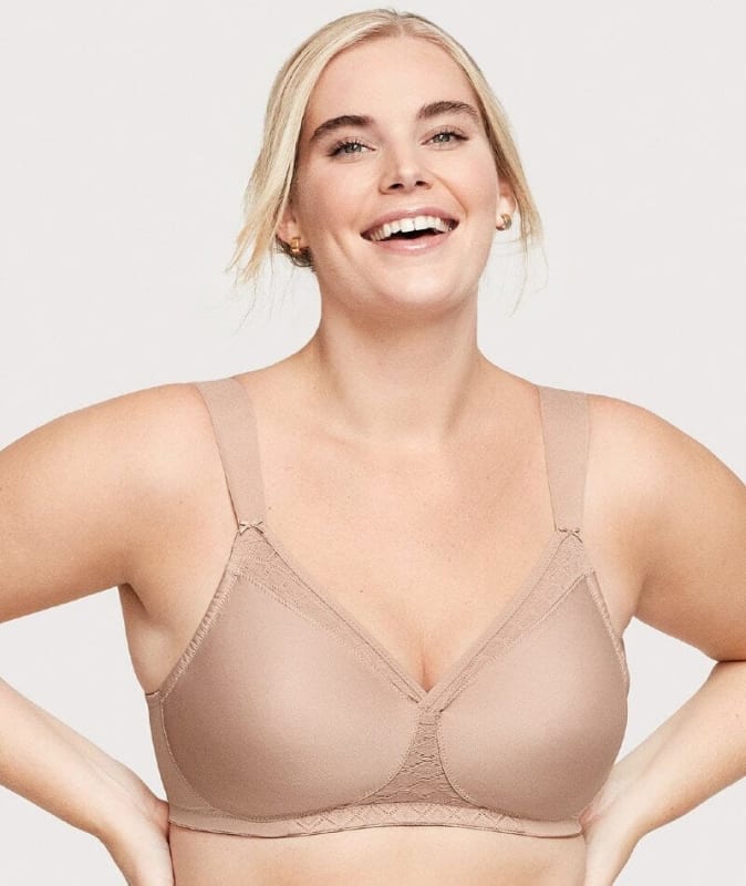 Glamorise MagicLift Seamless Support Wire-free T-Shirt Bra - Cafe Bras 